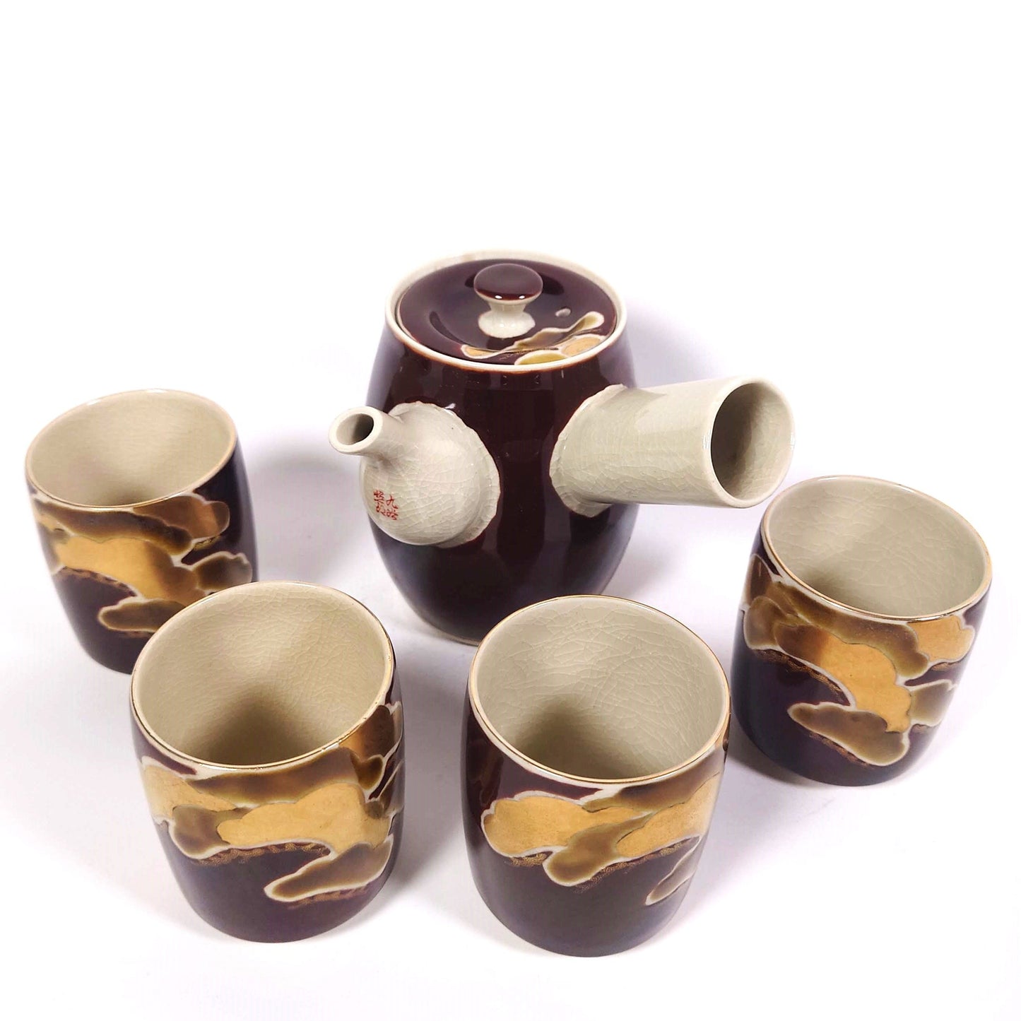 Kutani-ware Kashiwasuizo japanese tea-set　[Last1]