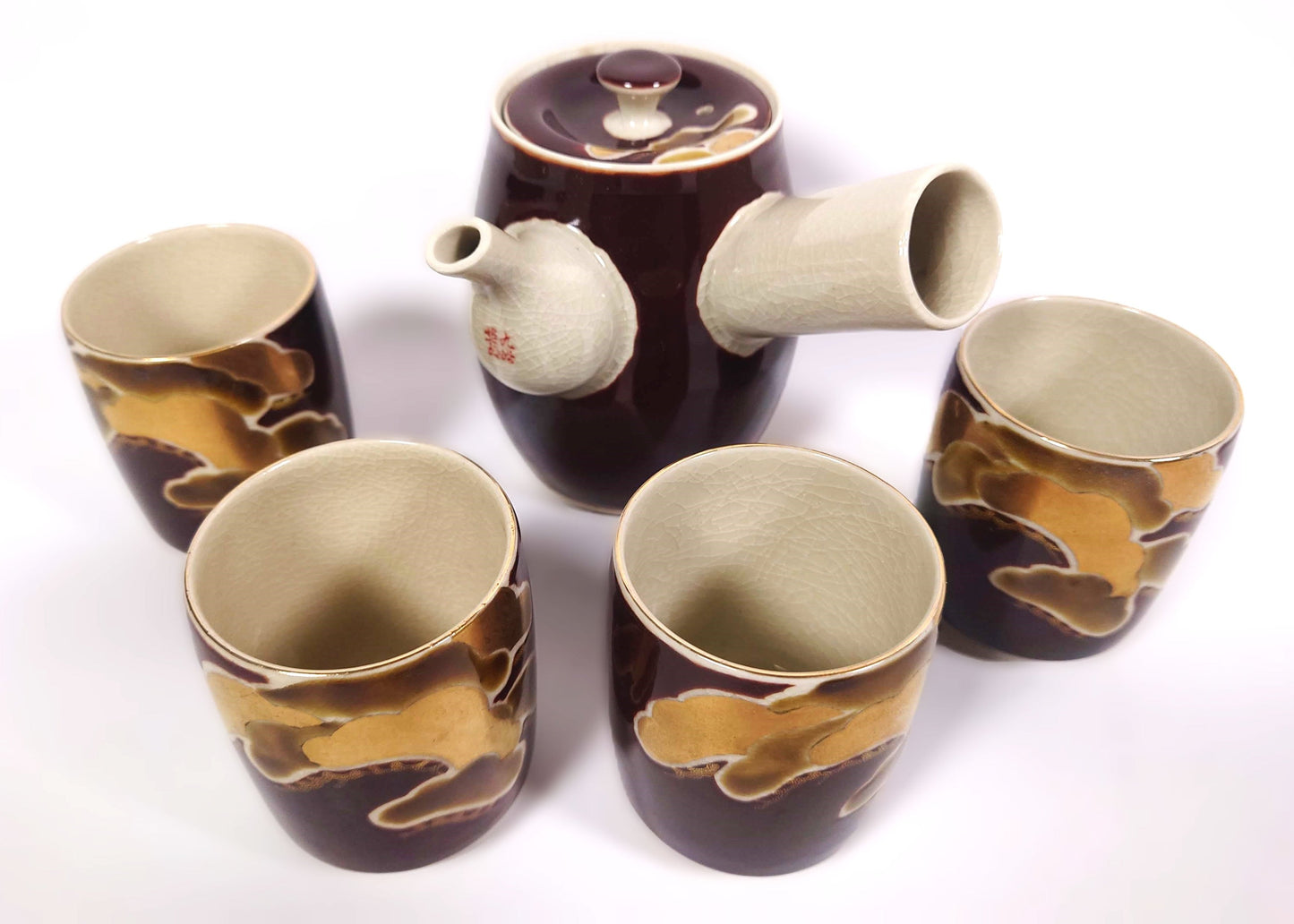 Kutani-ware Kashiwasuizo japanese tea-set　[Last1]