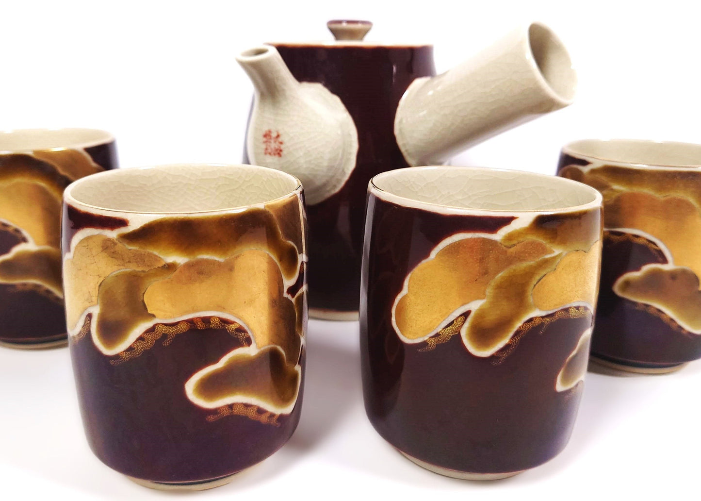 Kutani-ware Kashiwasuizo japanese tea-set　[Last1]