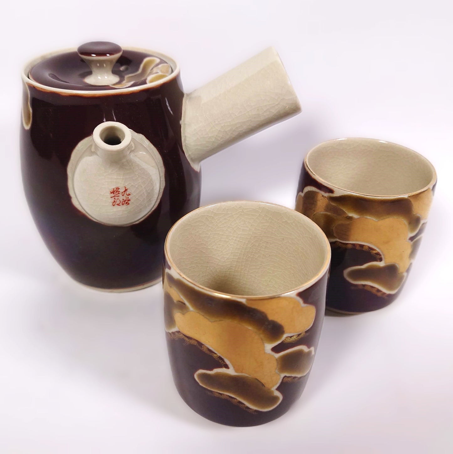 Kutani-ware Kashiwasuizo japanese tea-set　[Last1]